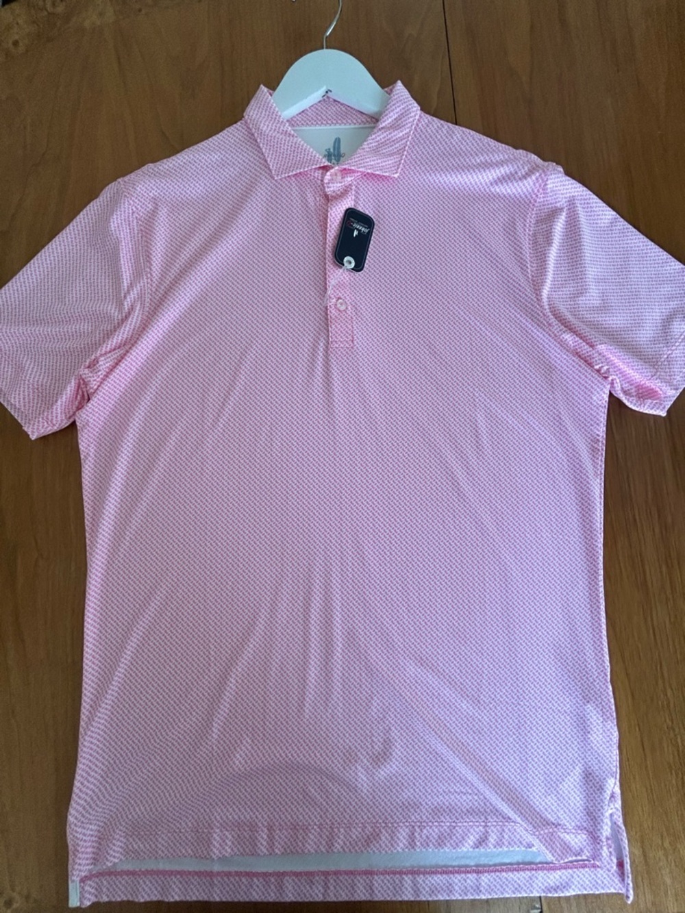 johnnie-O Light Pink Textured Performance Polo